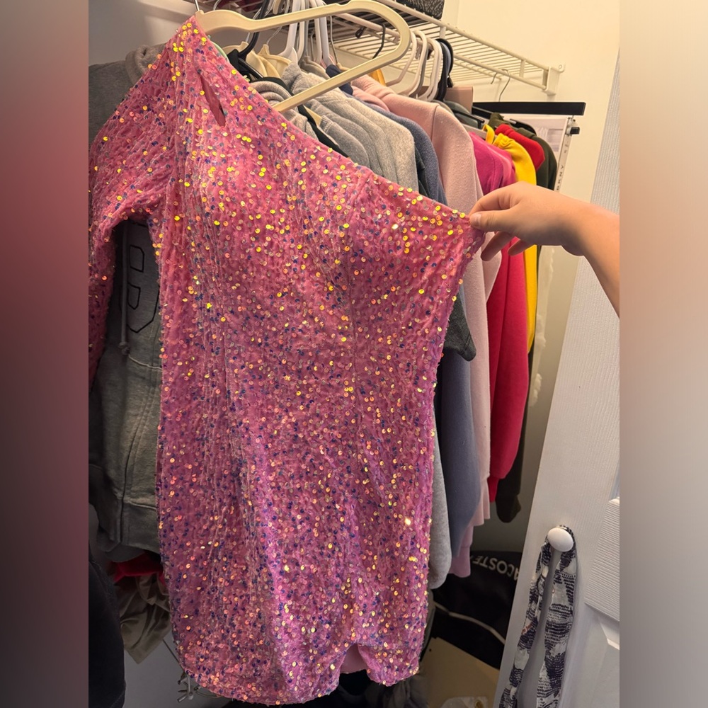 Glittery Pink Mini dress